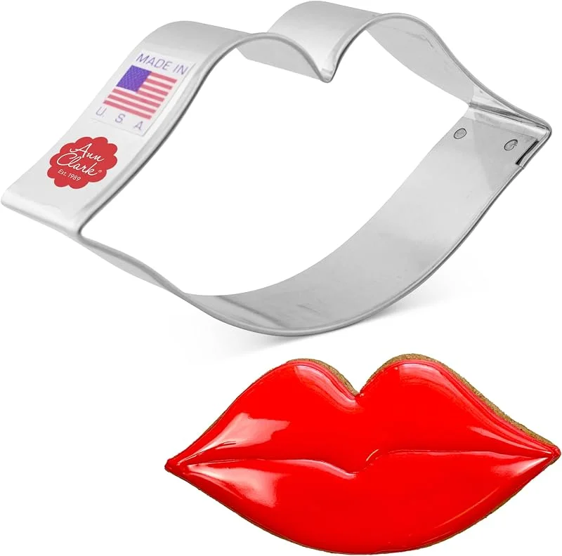 Visita la tienda de Ann Clark Cookie Cutters Ann Clark Cookie Cutters Cortador de galletas labios, beso para San Valentín - 10, 8 cm — Hogar y cocina
