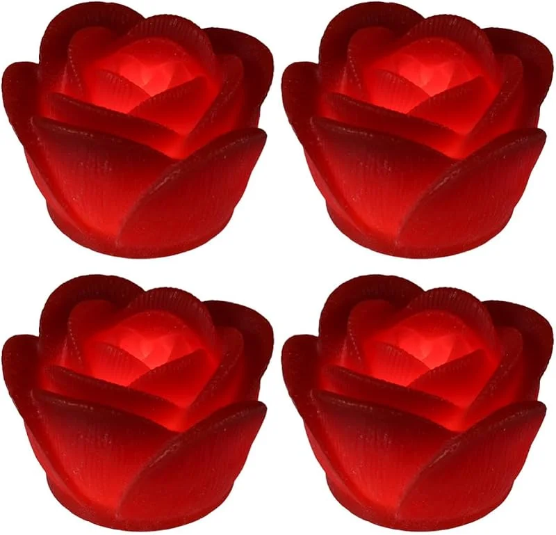 Visita la tienda de ABOOFAN 4 Piezas Lámpara de Vela Rosa LED Roja para Decoración del Hogar — Cena a la luz de velas