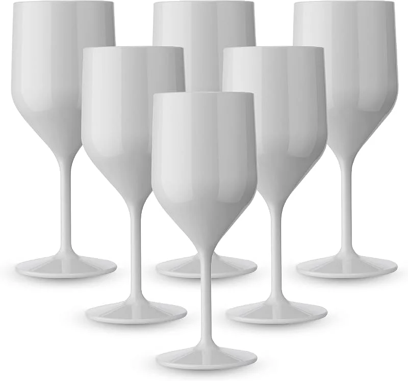 Visita la tienda de BRYNA BY AMZ BETTER BRYNA - Set 6 Piezas Vasos Croisiere de 25 Cl de Policarbonato (Plástico Rígido), 100% Diseño Italiano, Vasos Irrompibles, Copas de Vino Reutilizables y Lavables en Lavavajillas, Blanco — Vino y mesa festiva
