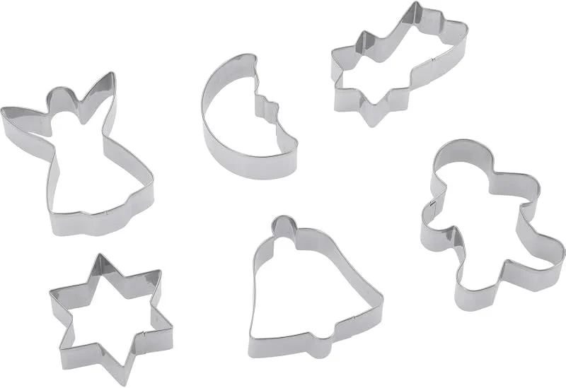 Visita la tienda de Westmark Westmark Set cortapastas, Motivos variados, Acero inoxidable, Weihnachten (Navidad), 6 piezas, Plata, 31912260 — Hogar y cocina