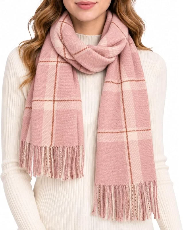 Visita la tienda de Miss Lulu Miss Lulu Bufanda Mujer Invierno, Chal Pashmina Grande a Cuadros — Ropa Navidad
