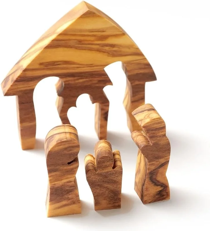 Visita la tienda de Kassis Geschenkartikel KASSIS Geschenkartikel Puzzle de madera de olivo, decoración navideña, de Belén, 6, 50 x 6 cm — Decoracion Navidad
