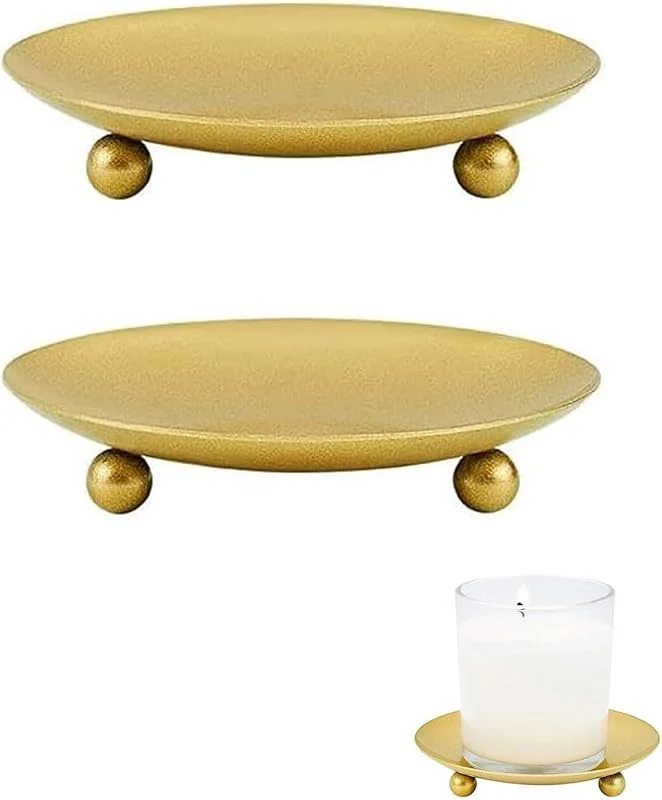HUVZOR 2 Pcs portavelas, velas para velas de hasta 9 cm, candelabros oro, portavelas para decoración de mesa, bodas, oraciones, fiestas familiares y decoración — Cena a la luz de velas