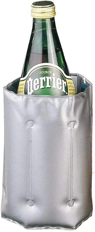 Visita la tienda de Metaltex Metaltex Enfriador DE Botellas con Velcro 'Cool', Acero Inoxidable, Plateado, 2.7 x 14.5 x 23 cm — Vino y mesa festiva
