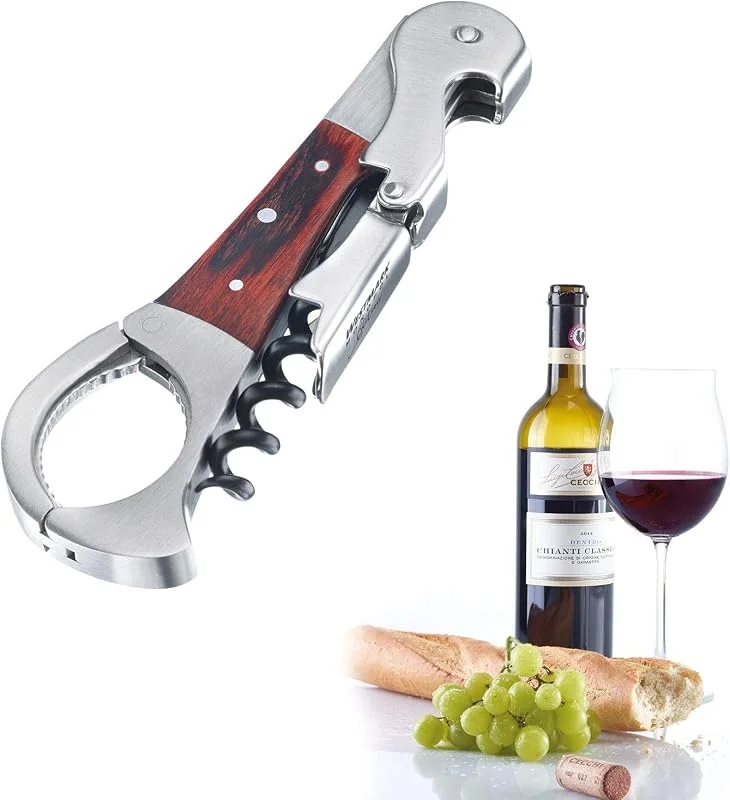 Visita la tienda de Westmark Westmark Sacacorchos, 4 funciones, Monopol Edition, Acero inoxidable, silicona, madera, Agilo, Plata, marrón, 60143360 — Vino y mesa festiva