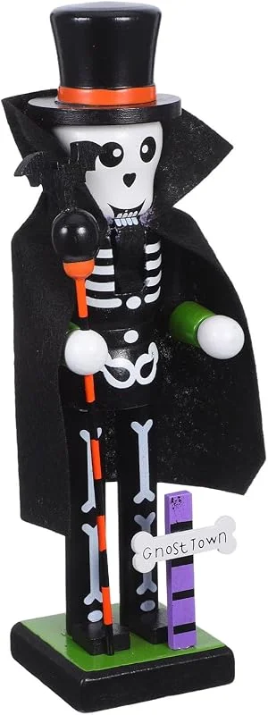 BESTOYARD Figura de cascanueces de madera pintada a mano para Halloween — Decoracion Navidad