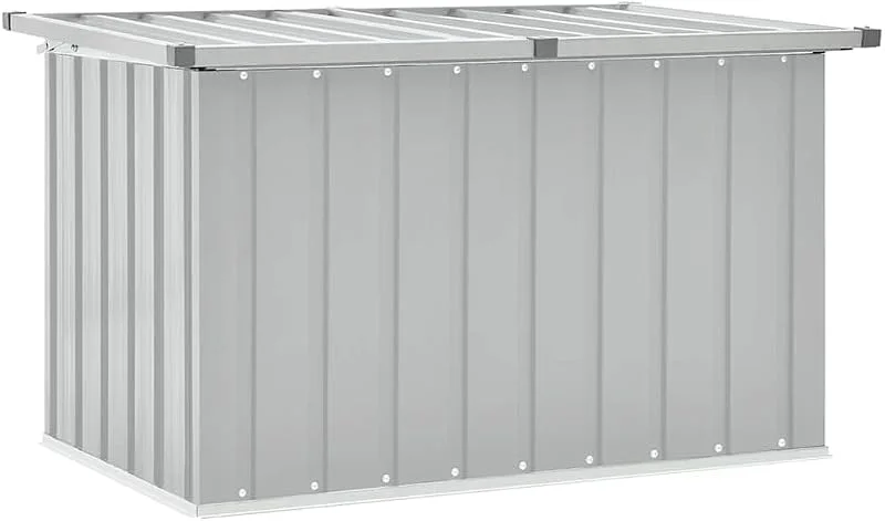 Visita la tienda de vidaXL vidaXL Caja de Almacenaje para Jardín, Baúl para Cojines Almohadas Mantas, Cofre de Herramientas, Caja para Porche Patio Terraza, Gris — Decoracion Navidad