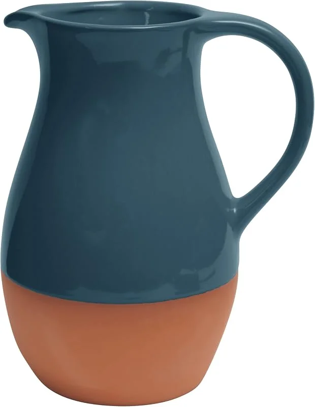Dexam Sintra - Jarra de terracota esmaltada, color azul — Vino y mesa festiva