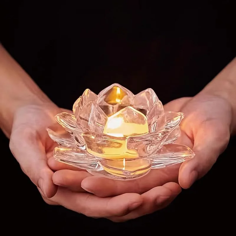 Yxmohala Portavelas de cristal flotantes y transparentes para velas de té, bodas, decoración de mesa, Navidad y día de la madre — Cena a la luz de velas