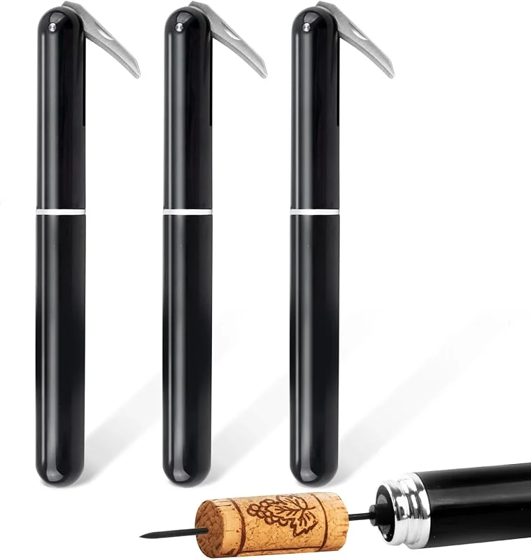 FBBULES Sacacorchos Presión Para Vino, Negro + Negro + Negro — Vino y mesa festiva
