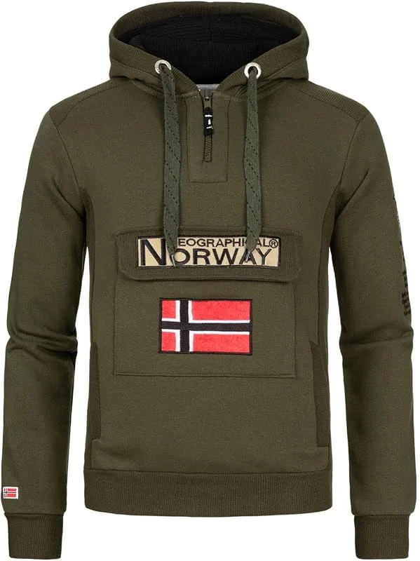 Visita la tienda de Geographical Norway Geographical Norway Gymclass Men - Sudadera Hombre con Capucha Bolsillo Canguro para Hombres - Jersey Sudaderas Manga Larga - Ropa para Hombre Primavera Verano Otoño Invierno — Ropa Navidad