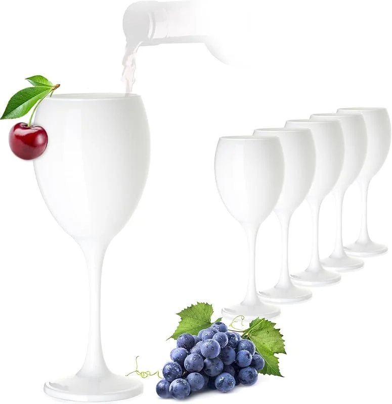 Visita la tienda de PLATINUX PLATINUX - Juego de 6 copas de vino (cristal macizo, 320 ml, para vino tinto y agua, color blanco — Vino y mesa festiva