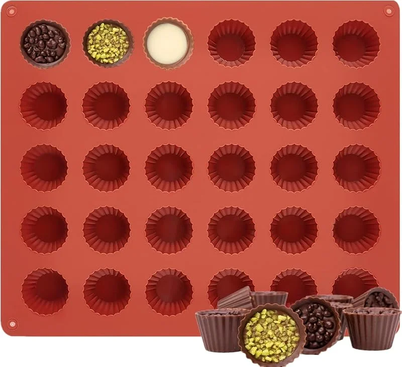 lomdung Molde Chocolate, 3D Molde Silicona Bombones, Alimentaria Antiadherente Moldes Chocolates Silicona para DIY Chocolate, Caramelos, Gelatinas y Cubitos de Hielo (28 X 24 cm） — Hogar y cocina
