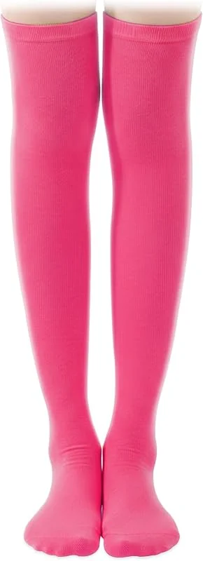 YUSHWENPTY Calcetines Largos Mujer Color Calcetines Hasta la Rodilla Socks Altos Fiesta High Sock Medias Hasta Rodillas para Mujeres y Niñas Carnaval Halloween Navidad Cosplay Uso Diario — Ropa Navidad