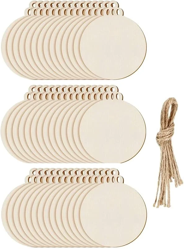 Visita la tienda de DRERIO Pack de 100 Bolas de Navidad Madera para Colgar Árbol Manualidades — Decoracion Navidad