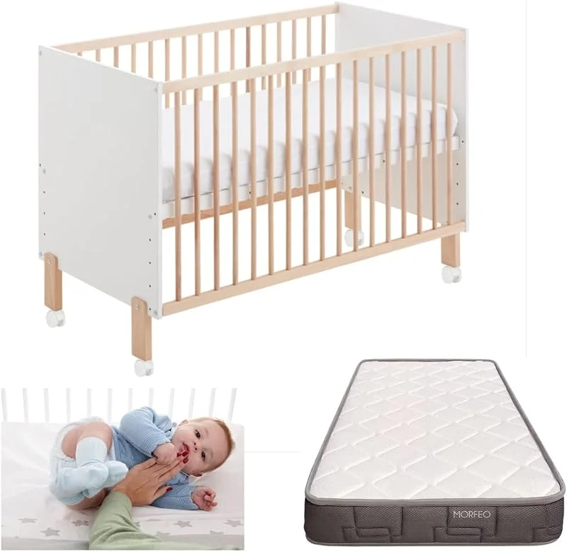 Visita la tienda de COOL · DREAMS Cuna Colecho Madera para Bebé 60x120, Colchón Morfeo, Umami CoolDreams — Decoracion Navidad
