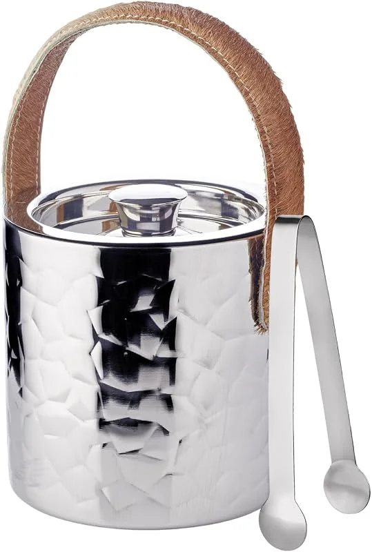 Visita la tienda de EDZARD EDZARD Cubitera para hielo Capri (H 17 cm, Ø 15 cm), martillada — Vino y mesa festiva