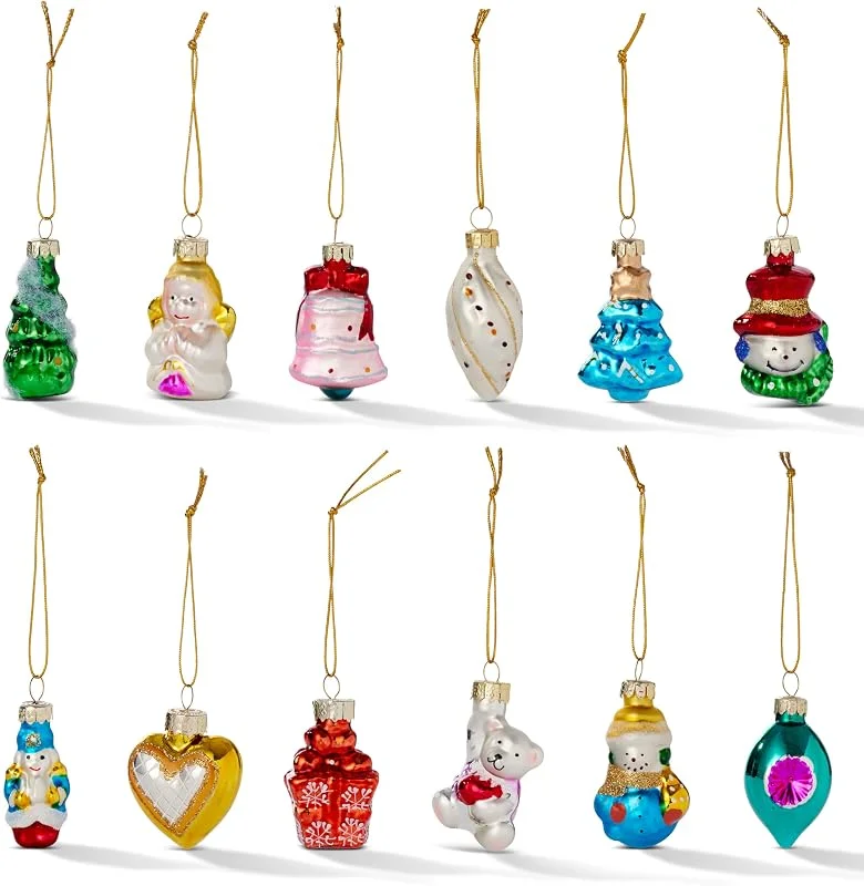 Visita la tienda de THE TWIDDLERS THE TWIDDLERS 12 Bolas de Navidad Vintage de Cristal, 6 cm, decoración para árbol de Navidad — Decoracion Navidad
