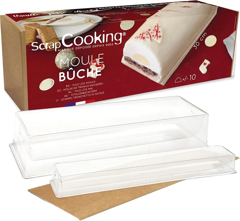 Visita la tienda de ScrapCooking ScrapCooking - Molde Tronco PVC - Navidad Torte - 33, 0 x 11, 4 x 6, 4 cm - 1921 — Hogar y cocina