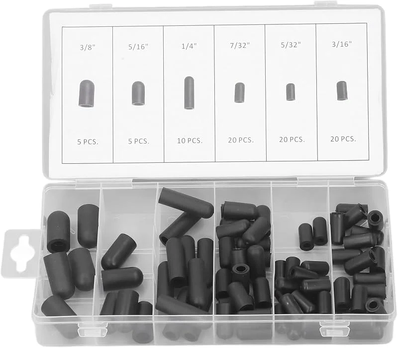 Visita la tienda de Spacnana Kit Surtido de Tapones de Vacío de 80 Uds., Prevención de Fugas de Goma, Resistente a Altas Temperaturas con una Caja de Almacenamiento de 5, 32 Pulgadas a 3, 8 Pulgadas, Negro — Vino y mesa festiva