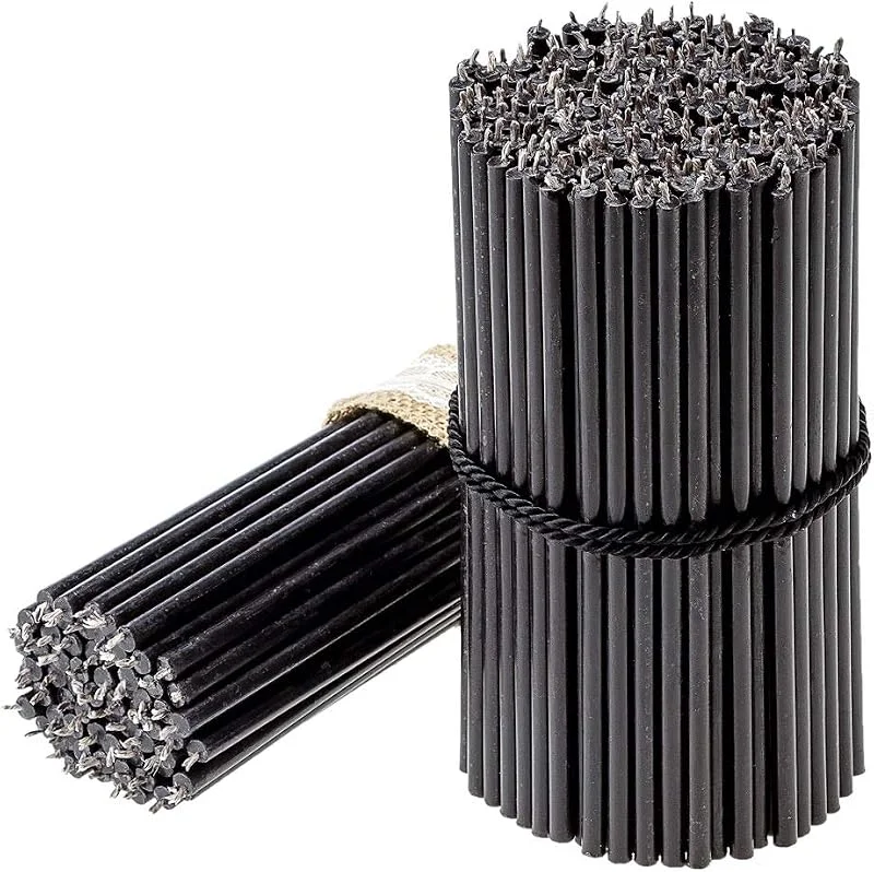 Visita la tienda de Danilovo Danilovo Velas de Cera de Abeja (Negro) – Velas Ortodoxas Para Oración, Rituales, de Decoración de Mesa, N120, Altura 16 cm, 300 Unidades — Cena a la luz de velas