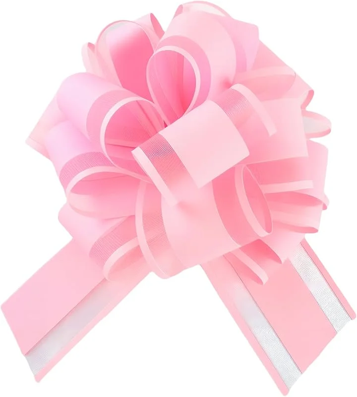 yisight 10pcs Lazo Regalo Grande, Lazos Navidad Grandes, Diámetro de 15 cm, Cinta para Moños de Regalo, para Boda, Bolsas de Azúcar, Manualidades, Coche Decoración (Rosa) — Envoltorio regalo