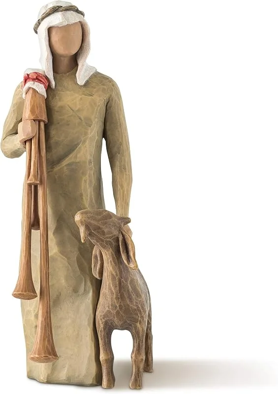 Willow Tree Figura de pastorcito y Oveja de Belén, Navidad Deco, Enesco — Decoracion Navidad