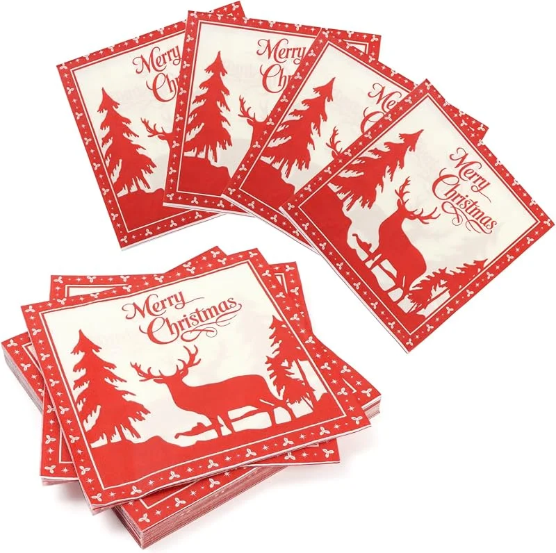 Visita la tienda de PARTY GO 40PC Servilletas de Papel 33x33cm, Decoración Navideña — Adviento y mesa