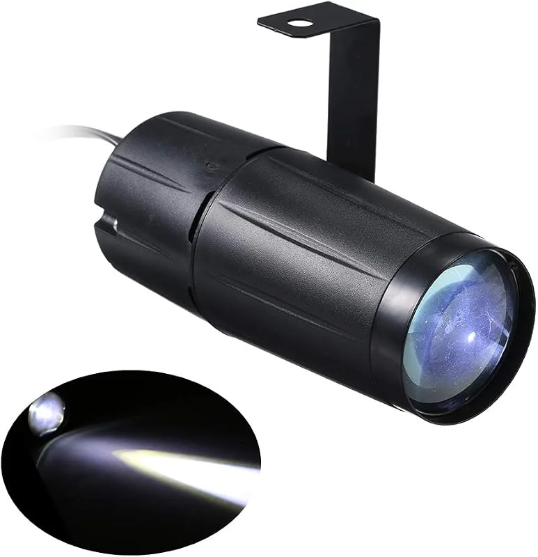 Lixada 10 W Pinspot Haz de Luz Luces de Discoteca Aparato de Iluminación para la Navidad Decoración del Hogar Bar Club PUB DJ Show Concierto — Luces Navidad