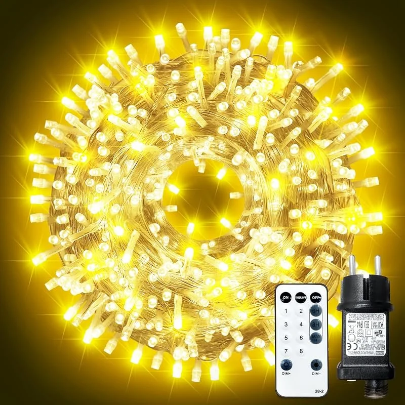 Visita la tienda de ARKOCHIC 20M Luces Navidad Exterior, 200 LED Luces Árbol Navidad Blanco Cálido