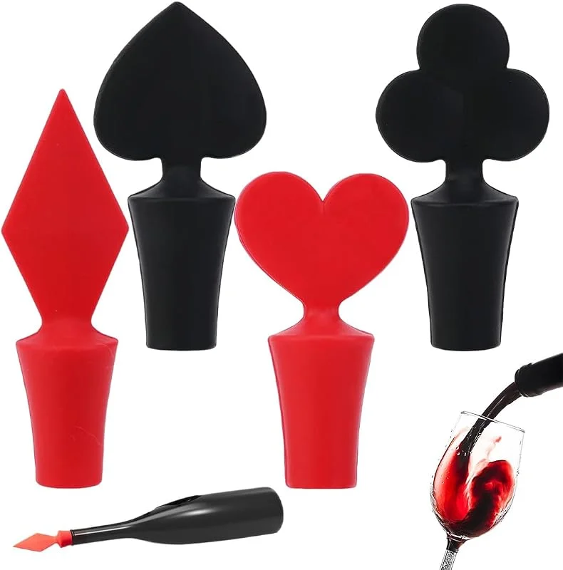 XUZOPIM 4 Piezas Tapón Reutilizable Para Botellas De Vino Espumoso, Tapones De Silicona Para Botellas De Vino, Para Cerveza, Champán, Prosecco, Uso Doméstico — Vino y mesa festiva