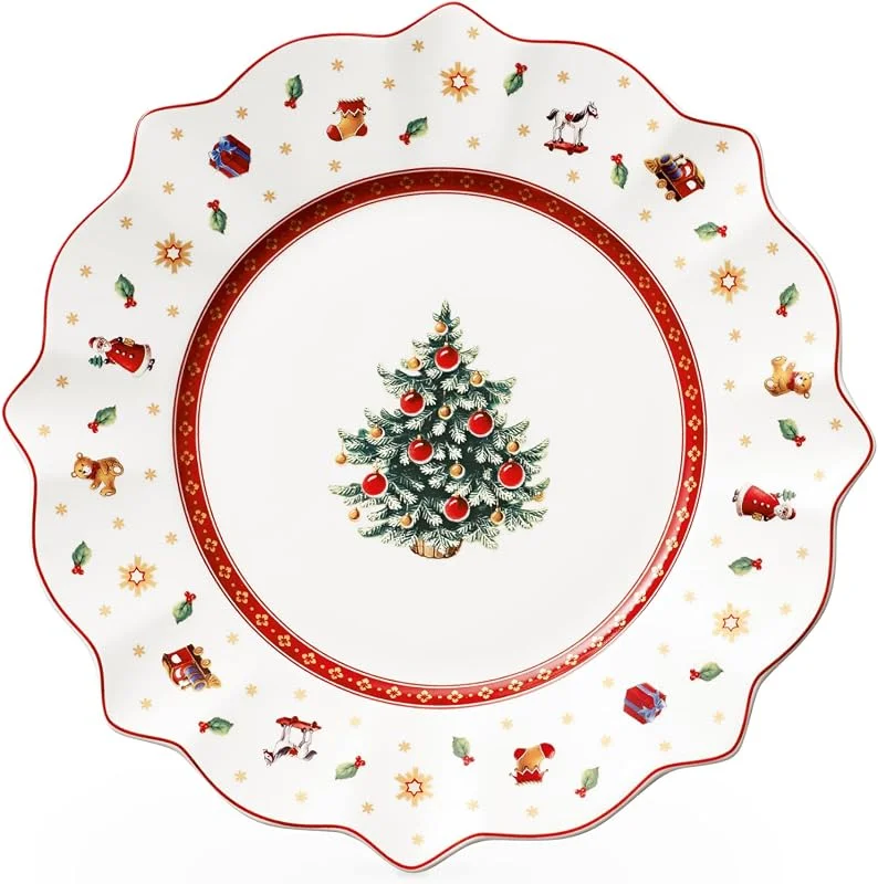 Villeroy & Boch Ensalada, Porcelana, Blanco, Multicolor, Plato de Desayuno — Adviento y mesa