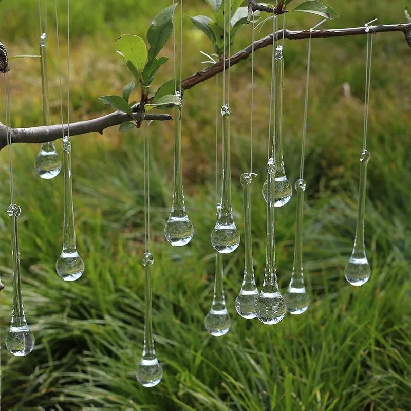DAHI Adornos para árbol de Navidad, diseño de carámbanos y gotas de hielo, colgantes de cristal, decoración navideña, 12 unidades — Decoracion Navidad