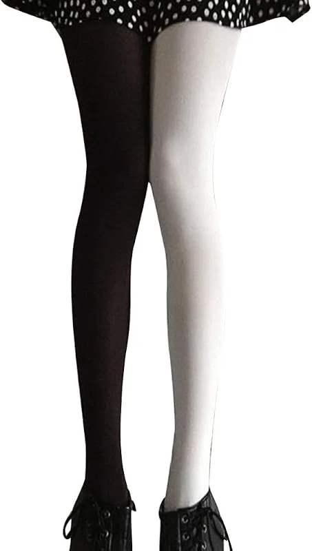 PRETYZOOM Rosa Rojo Zafiro Mujeres Longitud Completa Pantimedias Dos Pantimedias Tonificadas Traje Legging Medias Tamaño Libre Dos Colores Señoras Fiesta Legging Medias — Ropa Navidad