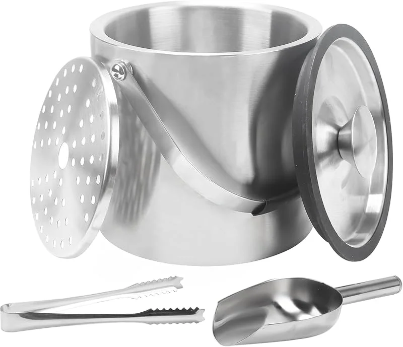 Minnhua Minnnhua 3L Cubiteras Para Hielo Grande De Doble Pared De Acero Inoxidable — Vino y mesa festiva