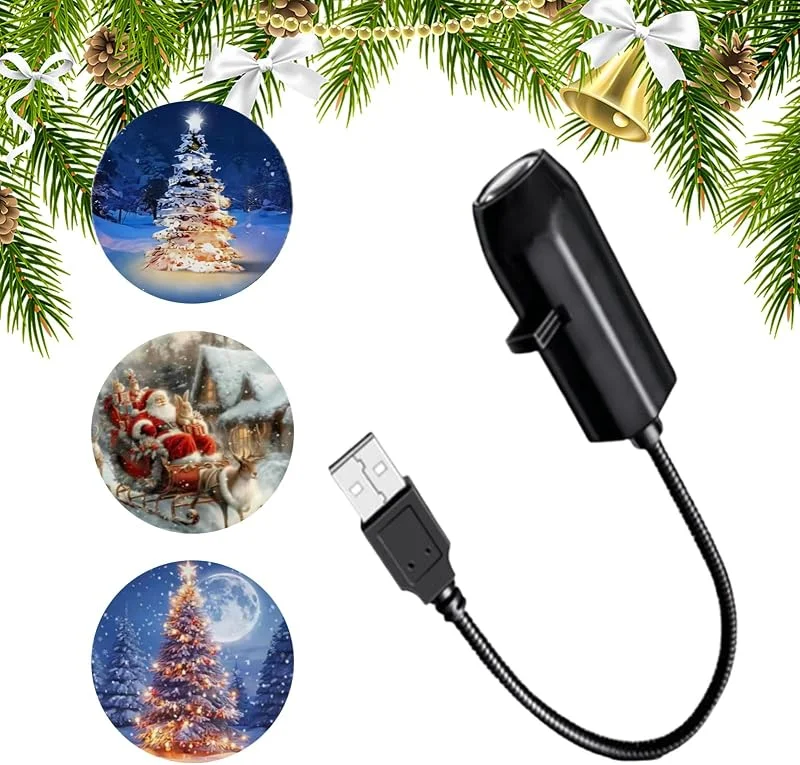 Générique Proyector de Luces para Navidad Decoraciones LED con 3 Patrones y USB — Luces Navidad