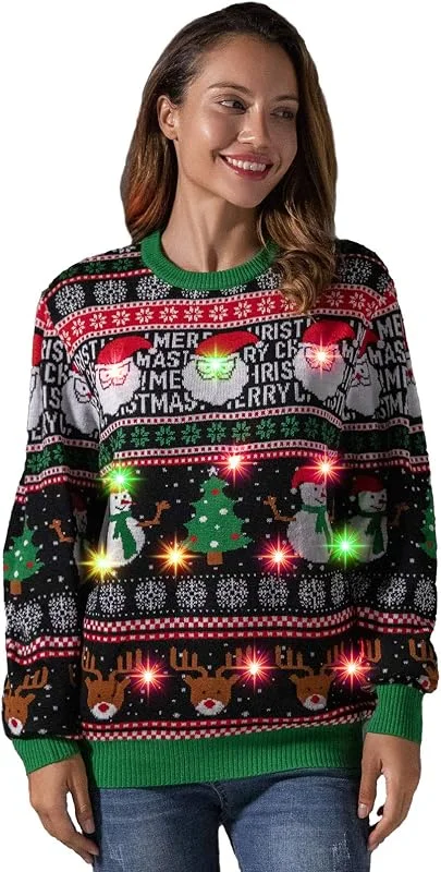 U LOOK UGLY TODAY Unisex Christmas Ugly Sweatshirt Men Women 3D Printing Santa Sweater Suéter pulóver Hombre — Ropa Navidad