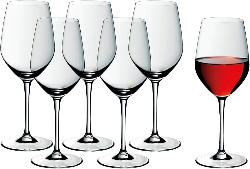 WMF Easy Plus - Juego de 6 Copas para Vino Tinto, Vidrio, 450 ml, Aptas para Lavavajillas — Vino y mesa festiva