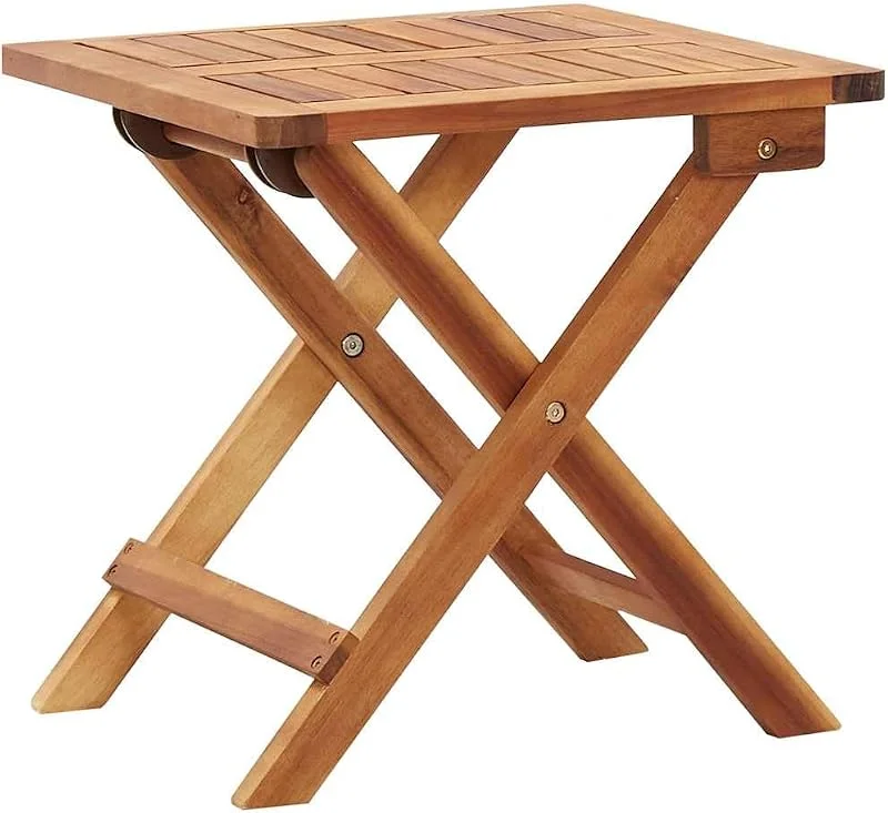 Visita la tienda de vidaXL vidaXL Mesa Plegable de Centro de Jardín Rectangular Mueble para Exterior Patio Terraza Mesa de Café Merienda Color Natural Madera Maciza Acacia — Decoracion Navidad