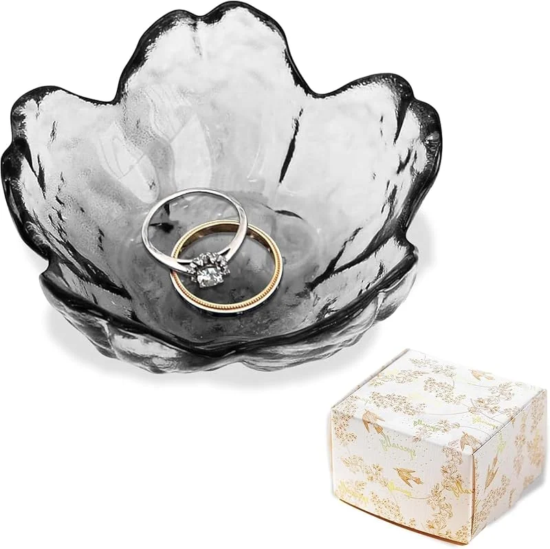 Binoster Regalos para mujer, plato de baratijas único de cumpleaños, regalos para el hogar para mujeres, bandeja de joyería, bonita decoración de habitación, accesorios estéticos para dormitorio, soporte para — Hogar y cocina