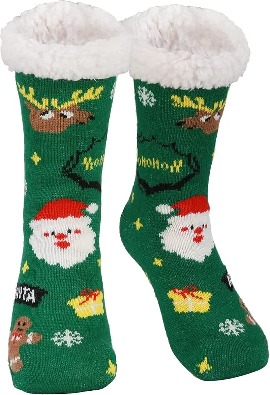 Visita la tienda de Niofind Niofind Calcetines Hombre Mujer Invierno, Calcetines Termicos Antideslizantes Gordos, Calcetines para Casa Térmicos, Calcetines para Dormir Polar Calentitos, Regalo Navidad, Pack de 1, 2 pares — Decoracion Navidad