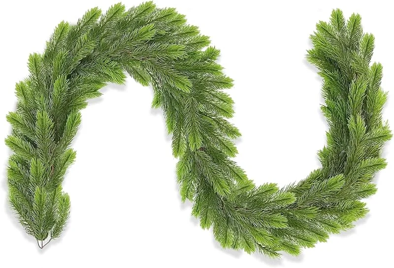23GUANYI 180 cm Guirnalda Verde Navidad, 149 Puntas Guirnalda Navidad Pino — Decoracion Navidad