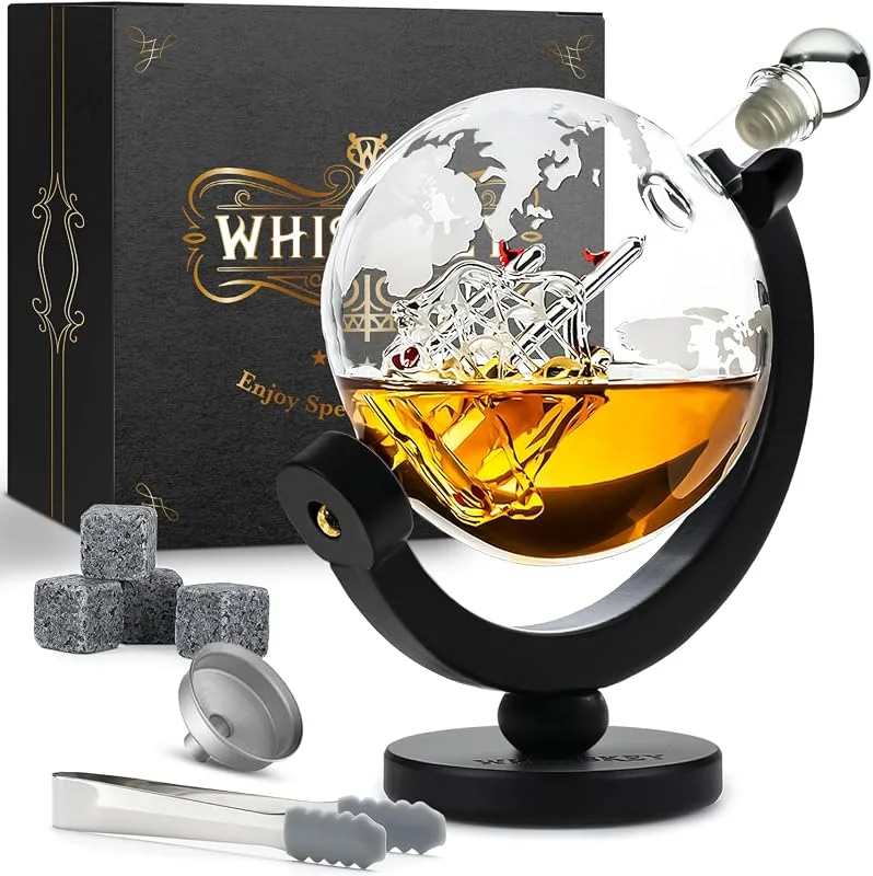 Visita la tienda de Whisiskey WHISISKEY Decantador de Whisky - Jarra de Whisky 900ml - Set de Regalo — Vino y mesa festiva