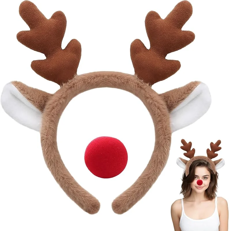 PPGGOPP Diadema de Navidad, Diadema de Reno Navidad, Tocado de Navidad, Diadema Navidad Mujer, Diademas Navideñas, Navideña Headbands, Diadema Fiesta de Navidad, para Niños Adultos, Fiesta de Navidad — Ropa Navidad