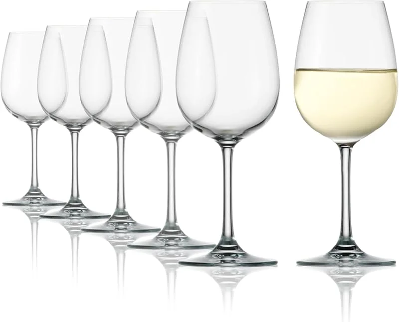 Stölzle Lausitz Copas de Vino Blanco Weinland Set de 6, 290 ml – Copas Ideales para Vinos Blancos Ligeros & Tintos – Elegantes Copas de Cristal – Apto para Lavavajillas & Resistente a Golpes — Vino y mesa festiva