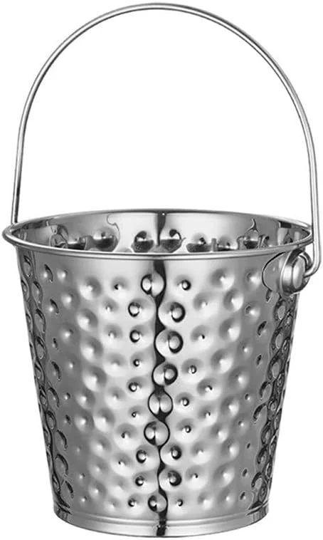 Casiler Cubitera De Acero Inoxidable con Asa, Recipiente Martillado para Champán, Vino Y Cócteles. Uso En Bares Domésticos. — Vino y mesa festiva