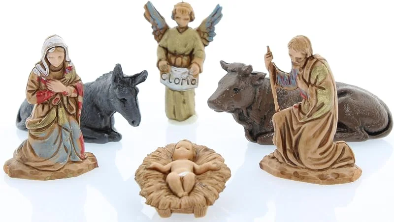 Visita la tienda de Moranduzzo Moranduzzo Natividad 6 Figuras Apta para Belén de 3, 5 cm Escala 1:50 – Micro 3, 5 – Figura Indestructible, Estilo Siglo XVIII, Acabada a Mano, Escultor M. Landi — Decoracion Navidad