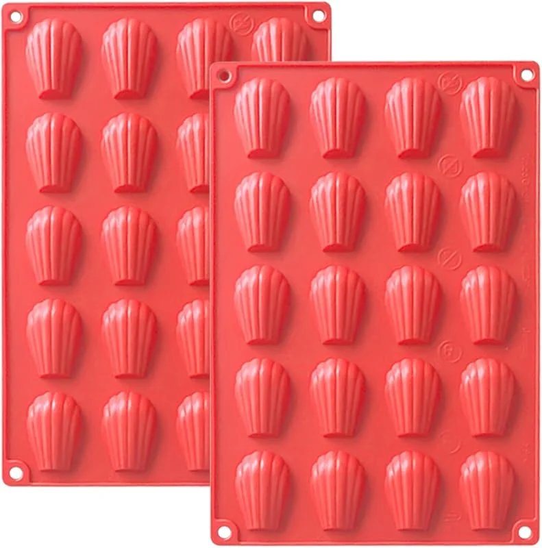 Visita la tienda de YXHZVON YXHZVON 2 Moldes para Magdalenas, Moldes de Silicona para Magdalenas, 20 Agujeros en Forma de concha, Moldes de Silicona para Magdalenas, Galletas, Chocolate, Dulces, PudíN (Rojo) — Hogar y cocina