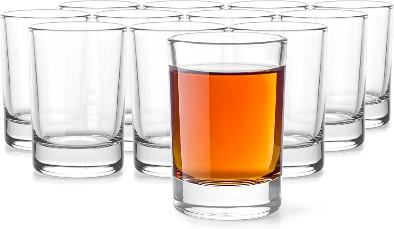 Visita la tienda de Glasmark KROSNO 1992 Glasmark KROSNO 1992 Vasos de Chupito con Base Gruesa – Juego de 12 – 60 ml – Transparente – Apto para Lavavajillas — Vino y mesa festiva
