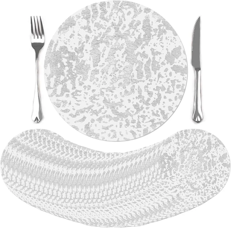 Visita la tienda de comfoyar comfoyar Juego de 100 Manteles Individuales Redondos Desechables Plateados — Hogar y cocina